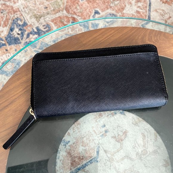 NWT Kate Spade Swan Black Wallet | Zip Around Purse Wristlet - Picture 4 of 12
